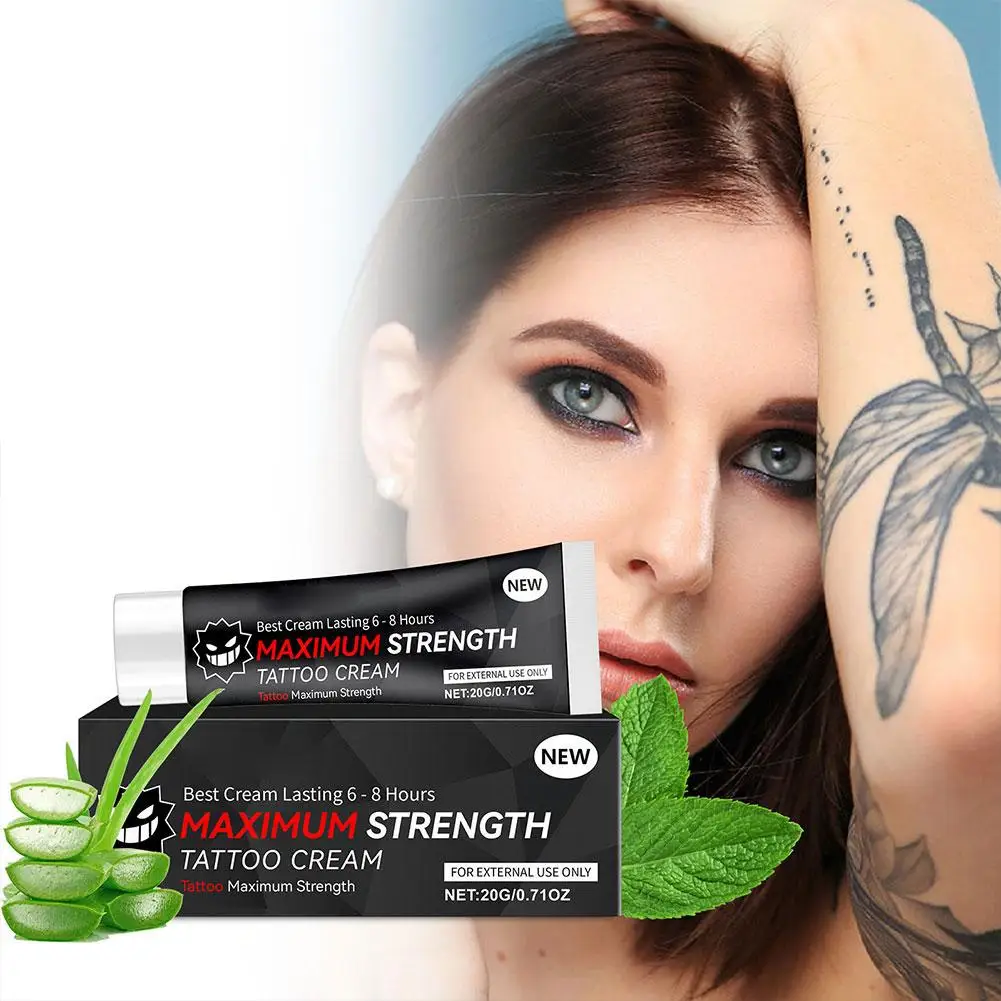 20g Maximum Strength Tattoo Cream  Color Preservation Moisturizing Anti Scar Soothing Tattoo Aftercare Repair Gel Skin Care view 3