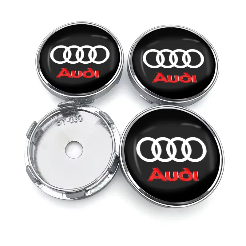 4 stücke 60/63/68mm Auto Radnabe Kappen Aufkleber Auto Emblem Abzeichen Dekoration Für Audi Sline RS A3 A4 A5 A6 b6 b7 b9 8p 8v b8 c7 TT Q3