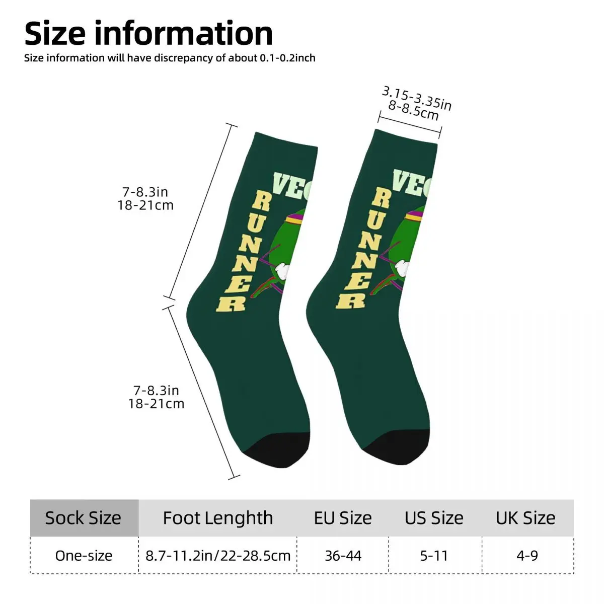 Cross Country Vegan Runner Sock Printed Man Polyester