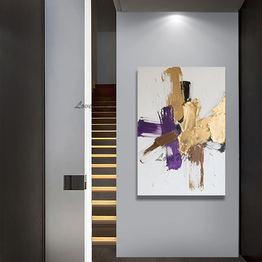 لوحة قماشية، وصول جديد، صورة تجريدية، جدار فني مزخرف بتصميم كبير الحجم، بدون إطار، ديكور غرفة المعيشة الفاخرة #2