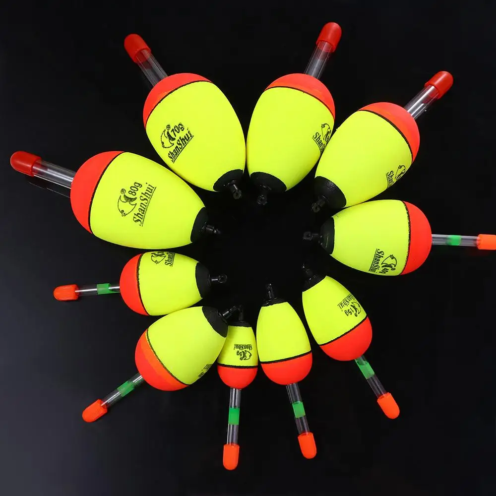 EVA 2Pcs Luminous Rock Fishing Float Fish Bait Buoyancy Float Light Stick Fishing Float Foam Float Fishing Bobber