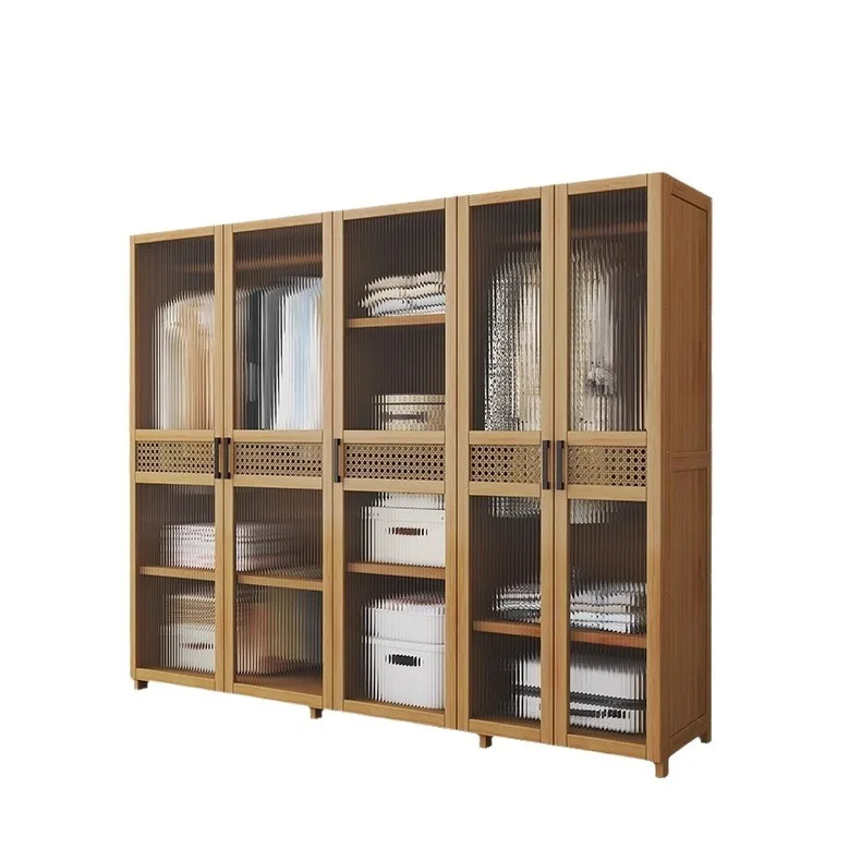 

Wardrobe rental room simple and solid wood durable dormitory storage assembly household bedroom hanging