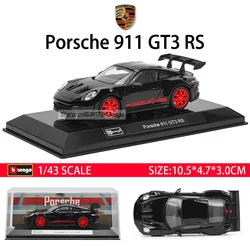 Bburago 1:43 Porsche 911 GT3 RS Alfa GTAm Lamborghini Alloy Luxury Vehicle Diecast Pull Back Cars Model Toy Collection Gift