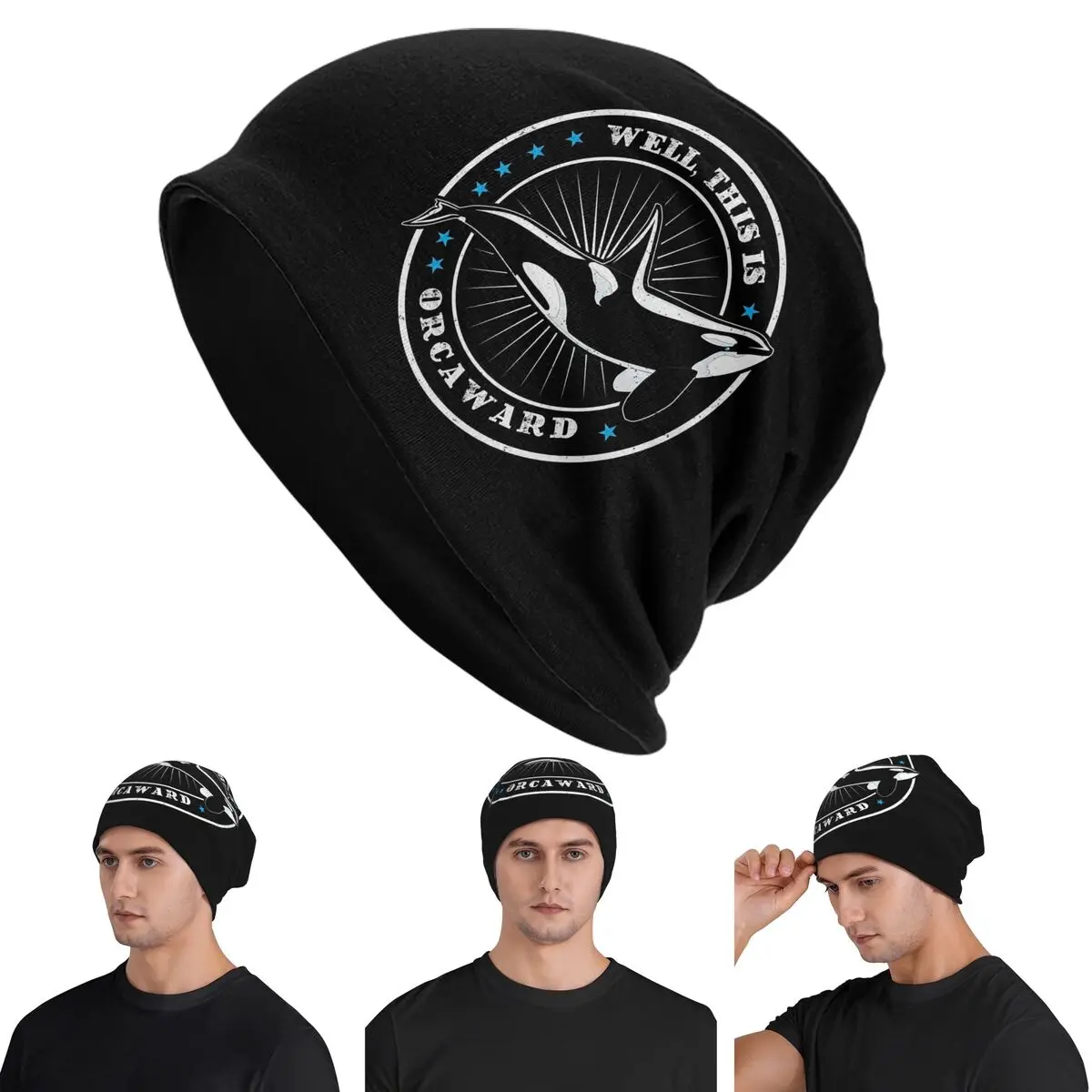 

Well This Is Orcaward Orca Whale Sea Predatory Fish Skullies Beanies Hats Autumn Winter Outdoor Cap Knitted Bonnet Caps Adult