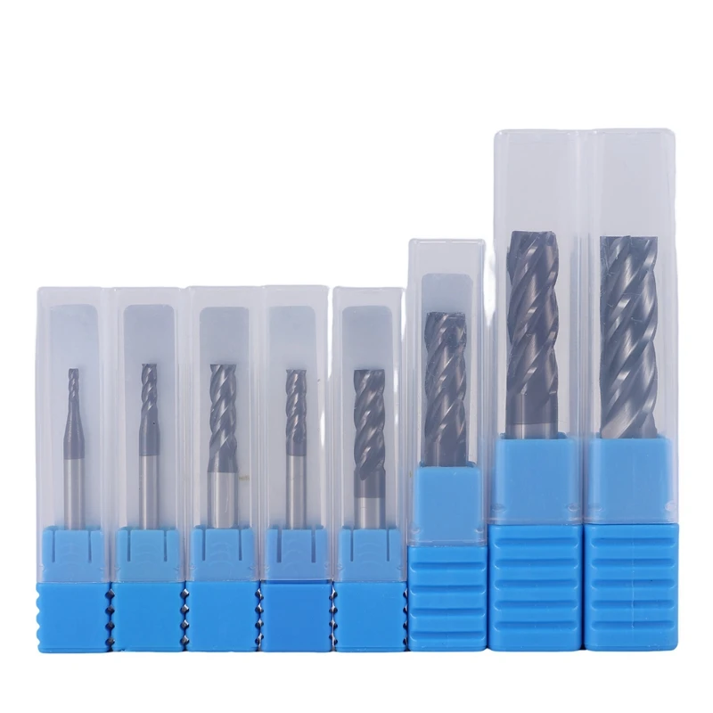 

8Pcs 2-12Mm Carbide End Mill 4 Flutes End Mill Set Milling Cutter Tool Kit CNC Carbide Milling Cutter Spiral Router Bits