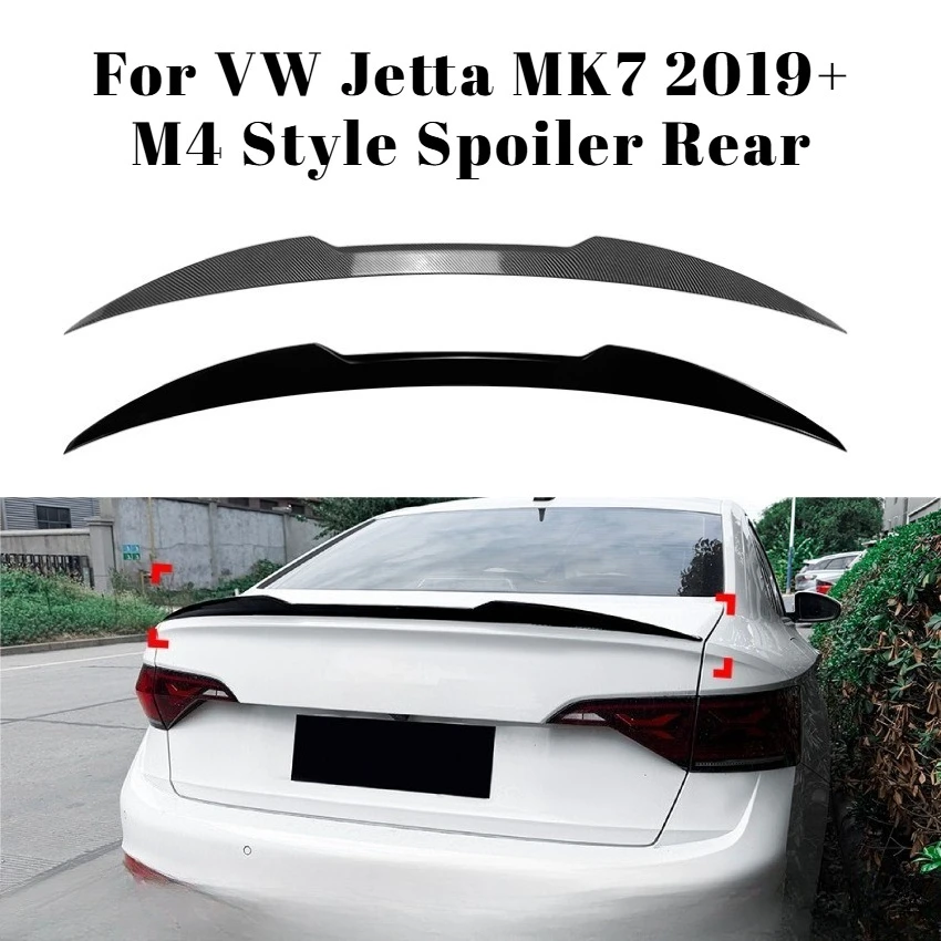 

For Volkswagen Jetta MK7 2019+ M4 Style Spoiler Rear Diffuser Sticker Car Exterior Styling Decoration Modification Accessories