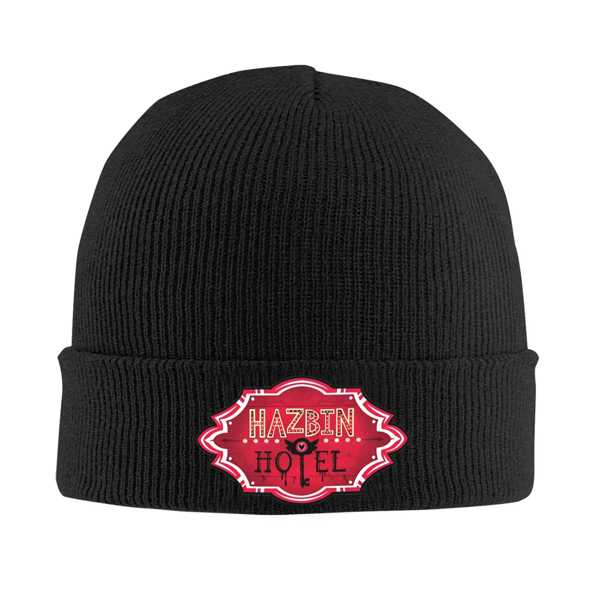 Helluva Boss-gorros de punto con dibujos animados para hombre y mujer, gorros de Anime de Alastor, gorros de invierno, gorro de acrílico Hazbinn, lindos hoteles, gorros cálidos