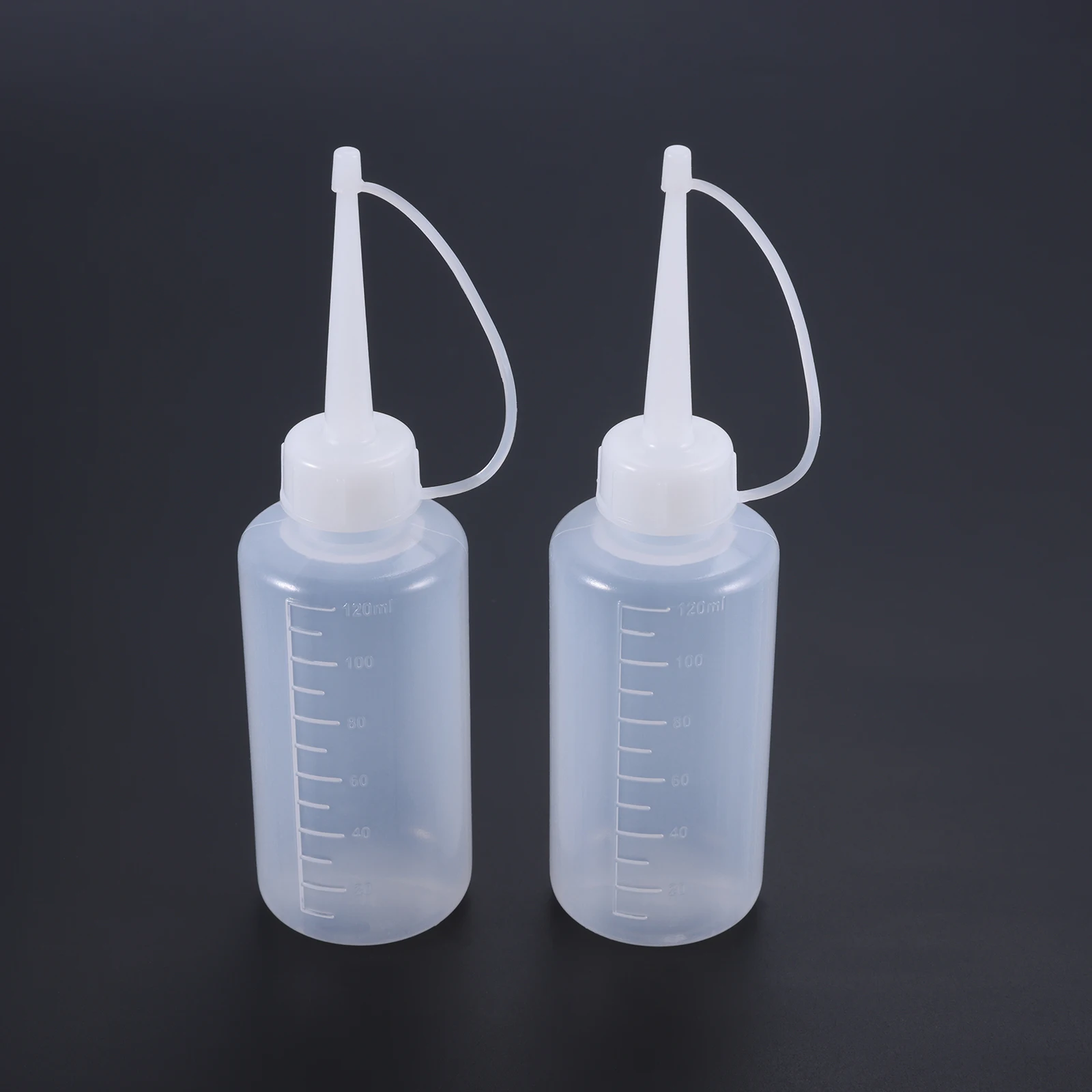 2 Stück 120ml Kunststoff nähmaschine Ölerdüsen-Quetsch flaschen 165*87mm für das Betanken von Haushalts nähmaschinen
