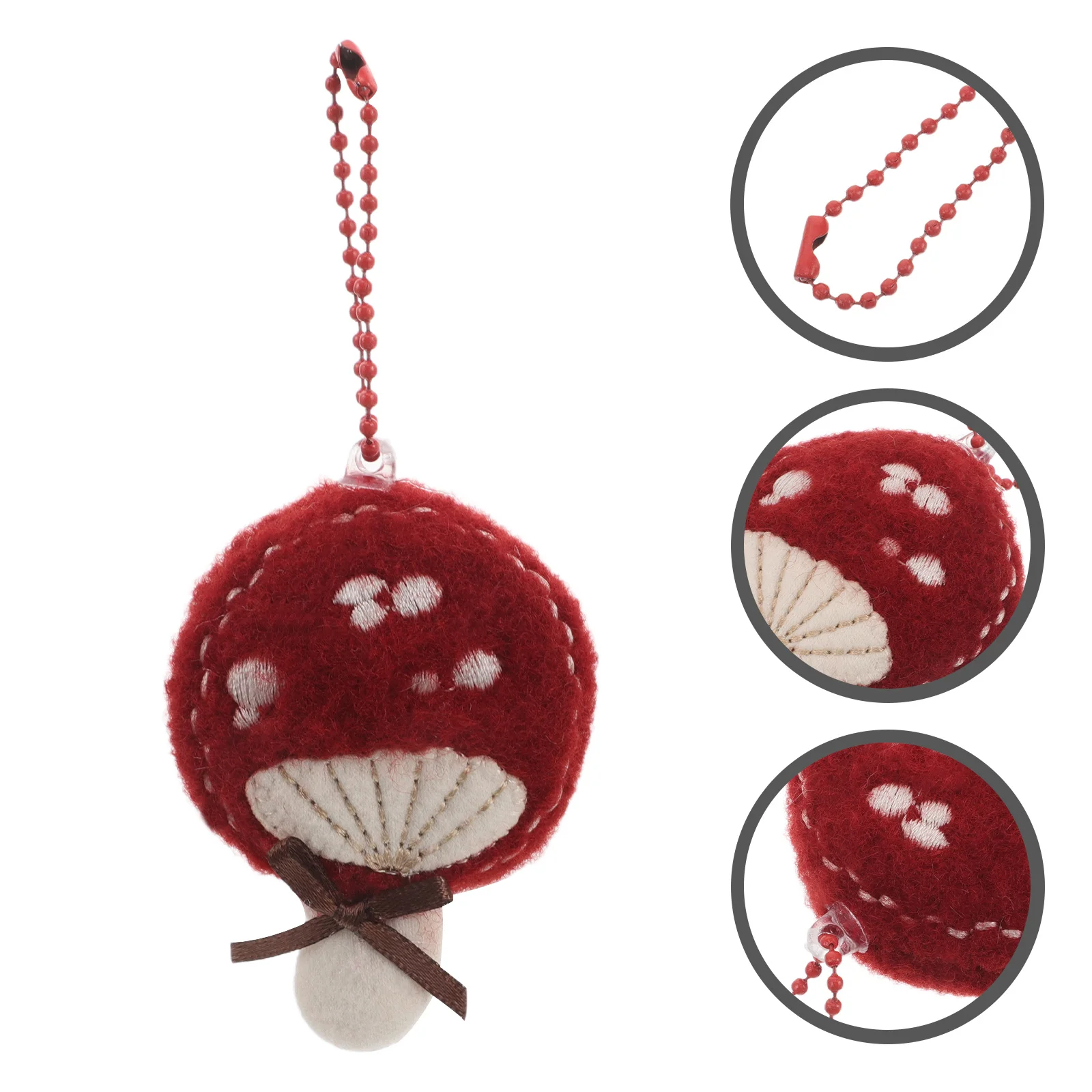 

Cute Mushroom Keychain Soft Handmade Bunny Mushroom Charm Car Key Decoration Bag Purse Backpack Accessories Keychain