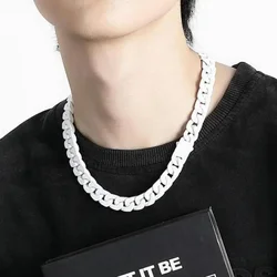 12mm Miami Hip Hop Rapper Gothic Cuban Chain Choker Necklace New Colorful Pink Black Stianless Steel Jewelry For Men Women