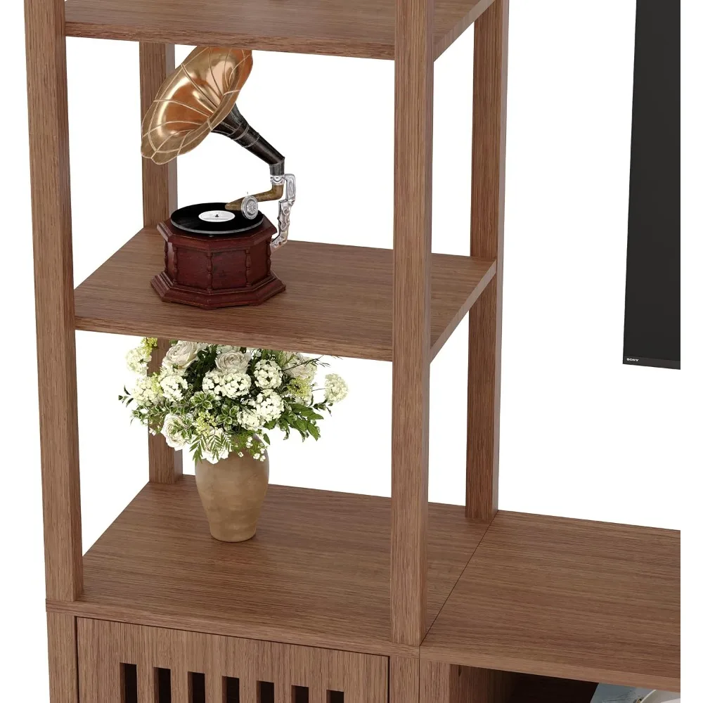 مجموعة أرفف كتب حديثة بطول 67 مع خزانة تخزين، مثالية لغرفة النوم وغرفة المعيشة والمكتب والمكتبة المنزلية #3