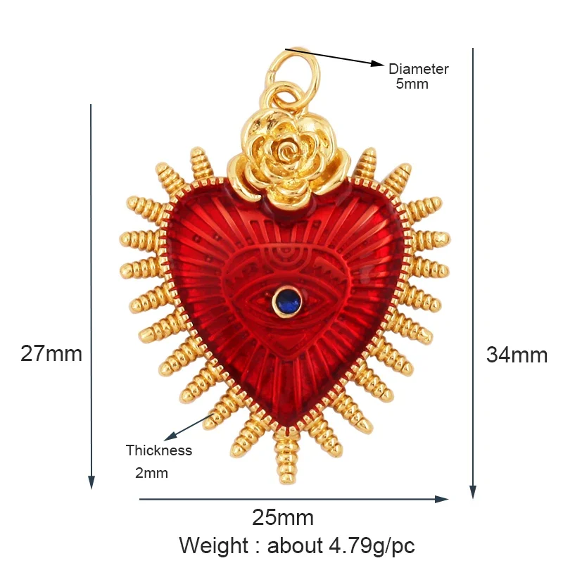 Wholesale Custom Selection -- Red Heart Turtle Star Bee Charm Pendant,18K Gold Plated Jewelry Necklace Bracelet Making Supplies