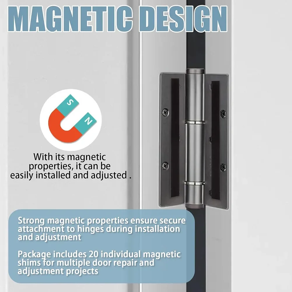 Door Alignment Strip Magnetic Hinge Shims Door Repair Door Adjustments 4 Inches In Length Quick Installation Shims