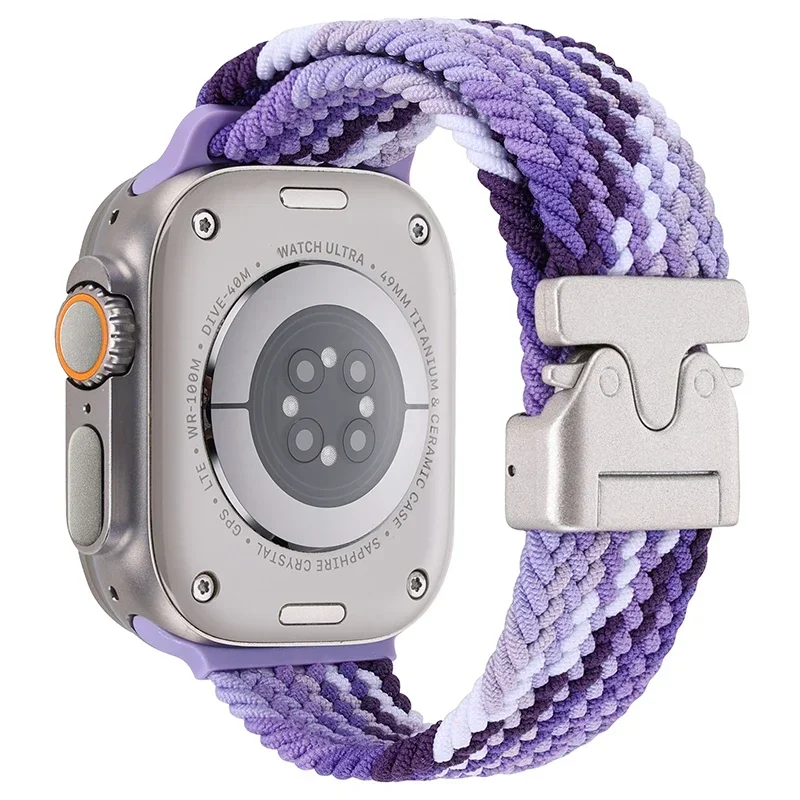 Parachute gevlochten band voor Apple horlogeband 46 mm 44 mm 45 mm 42 mm 41 mm 40 mm Ultra 2 49 mm voor iwatch Series 10 9 SE 8 7 6 5 4 riem