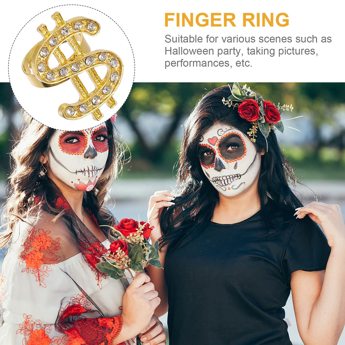 2 قطعة خاتم الماس المحفور قابل للتعديل حلقة مفتوحة للنساء موضة الشرير نمط المال مجوهرات ارتداء اليومي هدية للذكرى السنوية #1