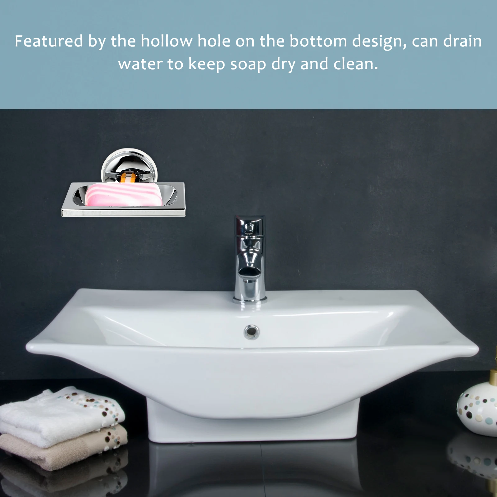 

Soap Holder Self Draining Tray Storage Kitchen Bar Trays for Sink Abs Dish Bath