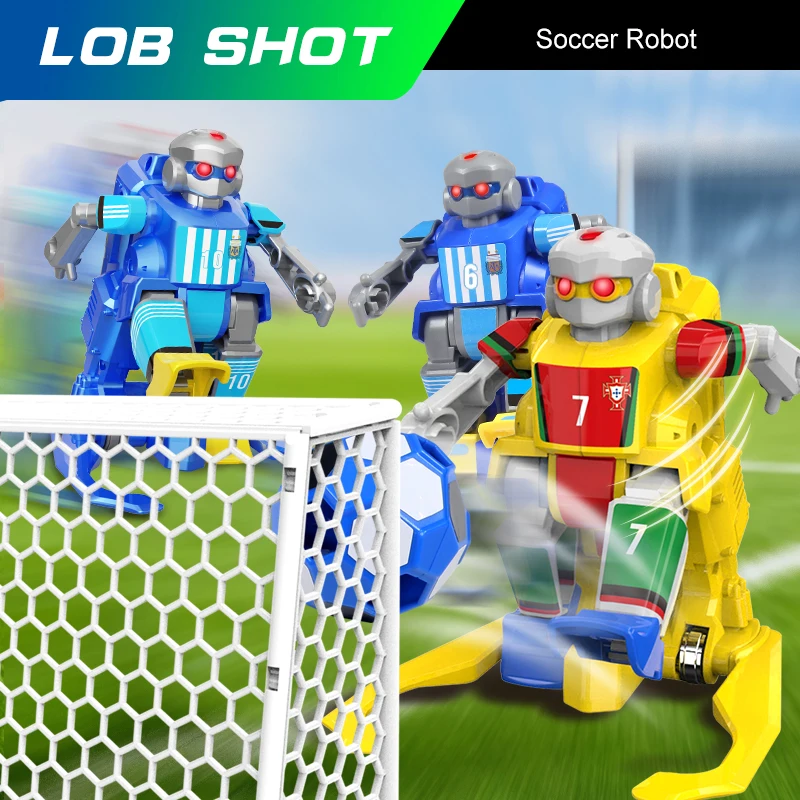 Teeggi RC Robot batalla fútbol 2 uds Control remoto fútbol Robot interactivo para padres e hijos RC batalla Robot juguete regalos de Halloween