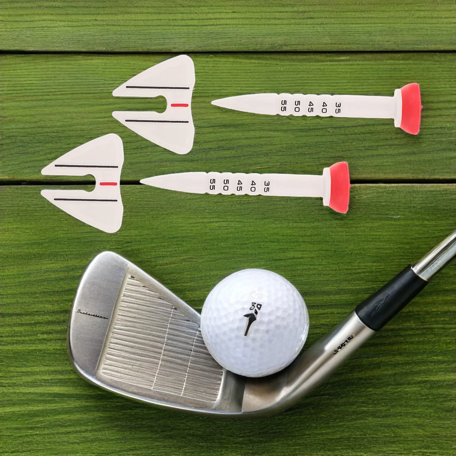 

6Pcs Golf Practice Tees Reusable Adjustable Height for Driving Range Simulator Indoor Outdoor All Season Training Equipment