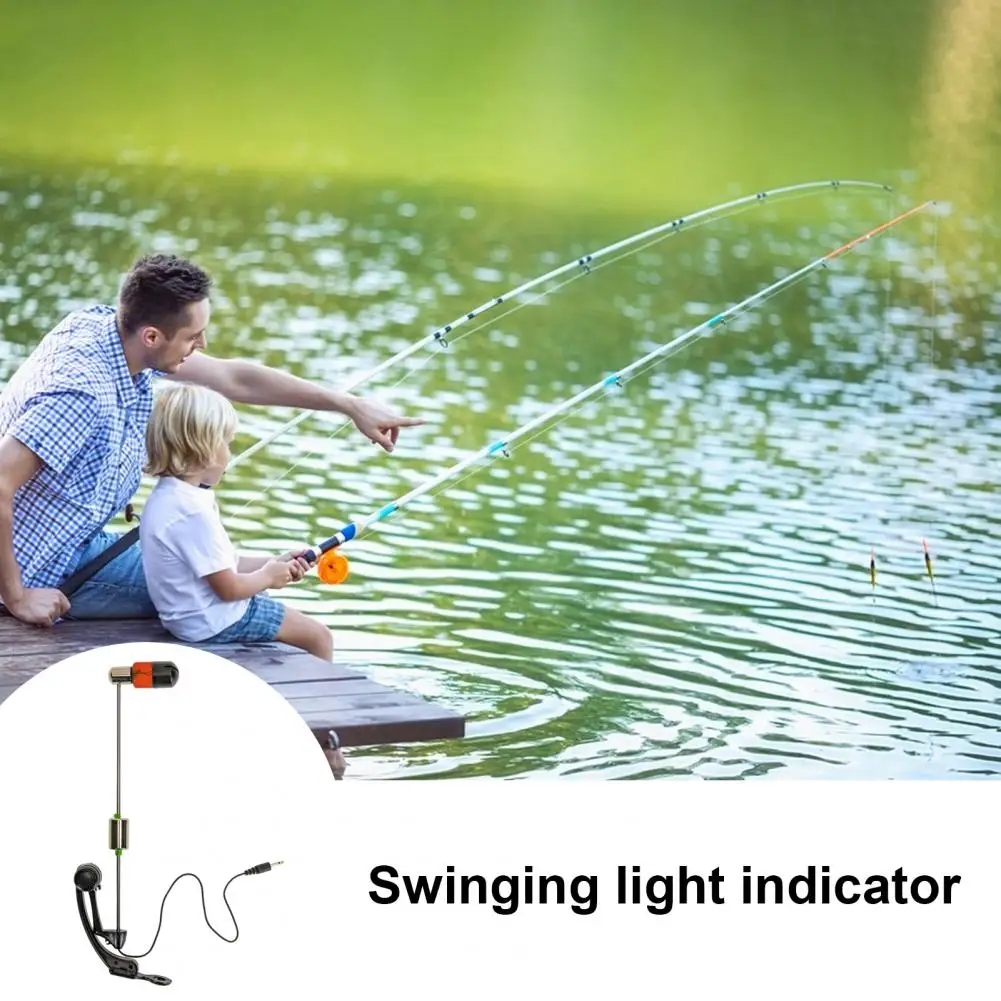 Enhanced Durability Fishing Swinger Portable Illuminated Carp Fishing Swinger Bite Alarm Indicator with Adjustable Design