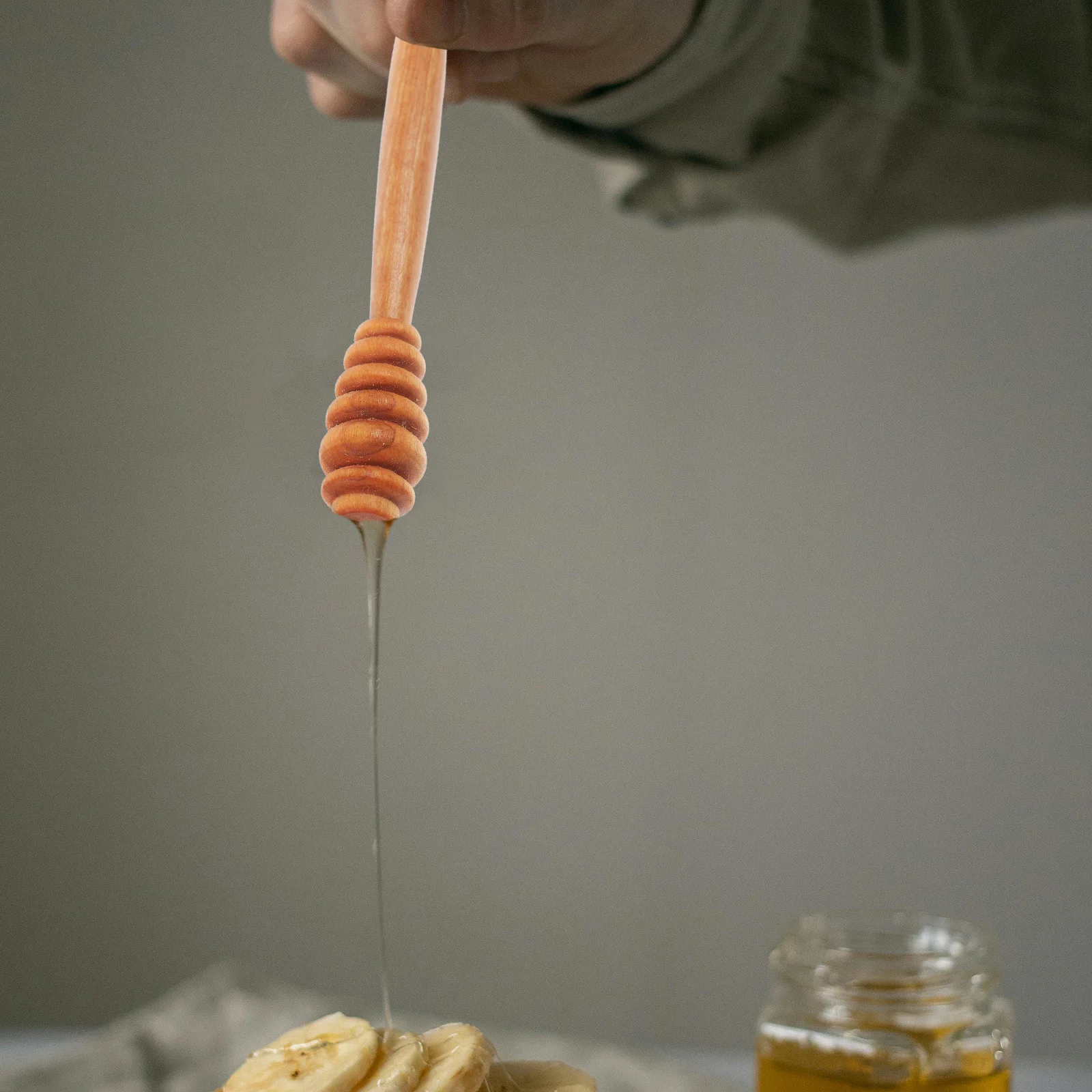 

Stirring Wooden Honey Dipper Stick for Jar Honey Mixing Sticks Reusable Mixing Rods H crafted Kitchen Bar Tools