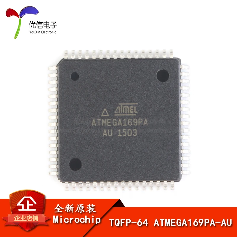 Free shipping    ATMEGA169PA-AU  8 AVR TQFP-64     10PCS