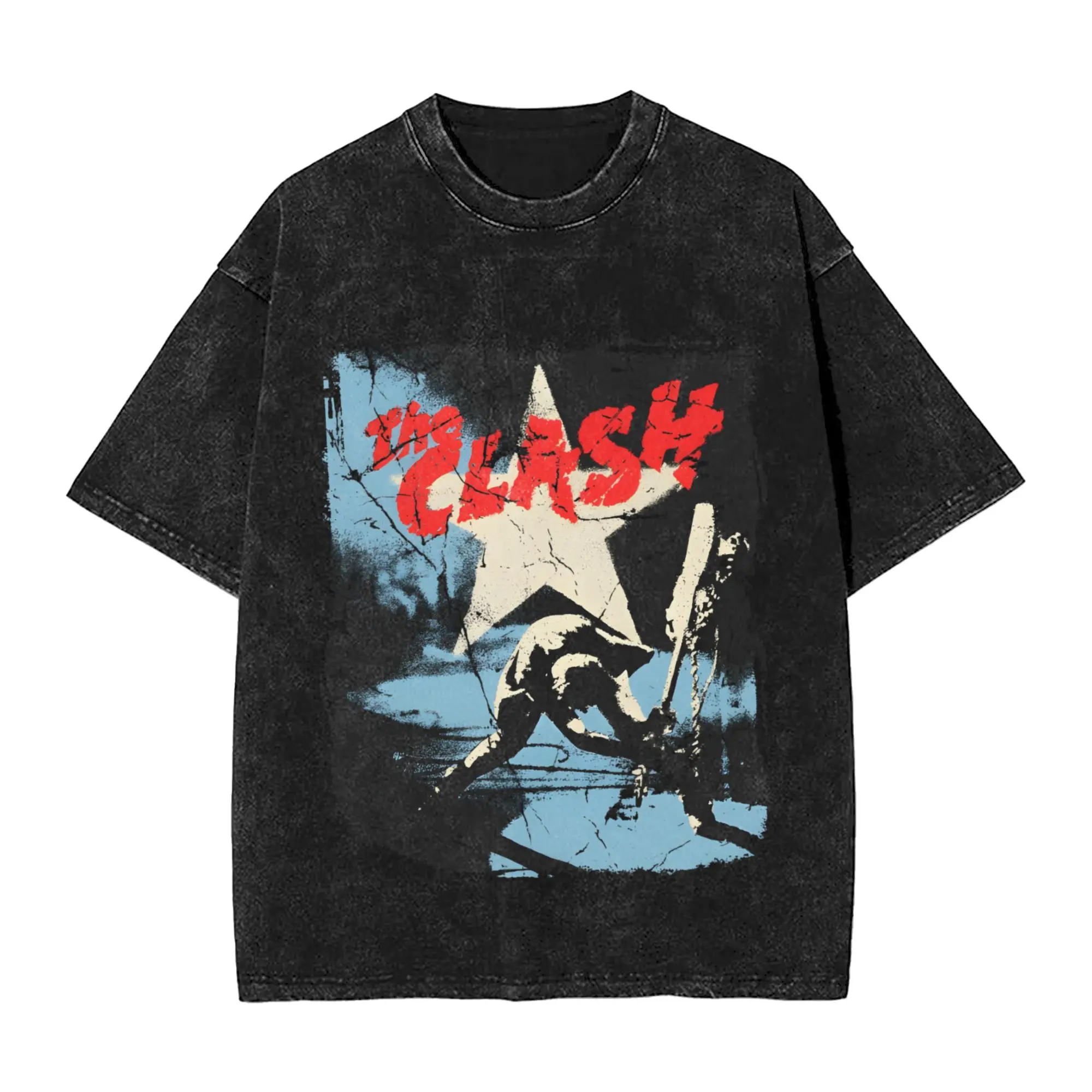 Vintage The Clash   T Shirt Summer  Awesome T Shirts Cotton Harajuku Tee Shirt For Mens Short-Sleeve Design Top Tees