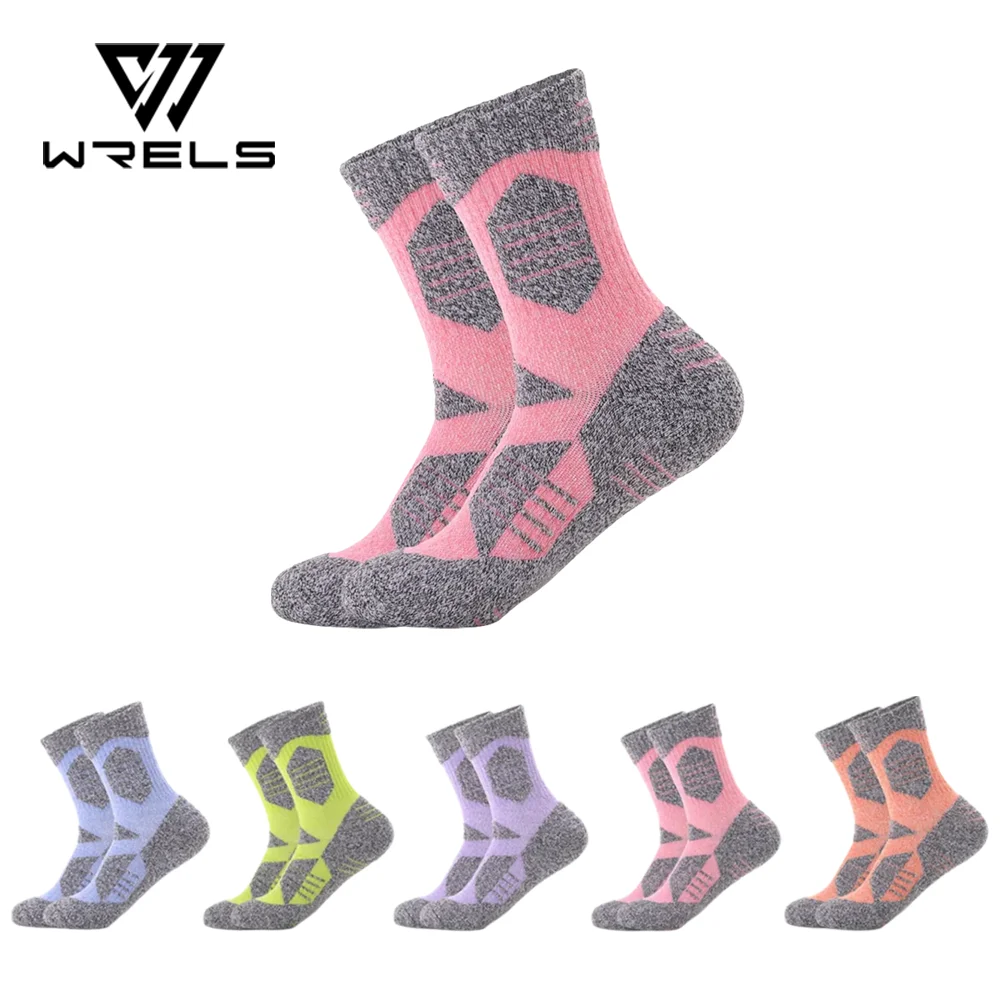 Athletic Sock Cushion - WRELS 1/2/3 Pairs Hiking Socks Thick