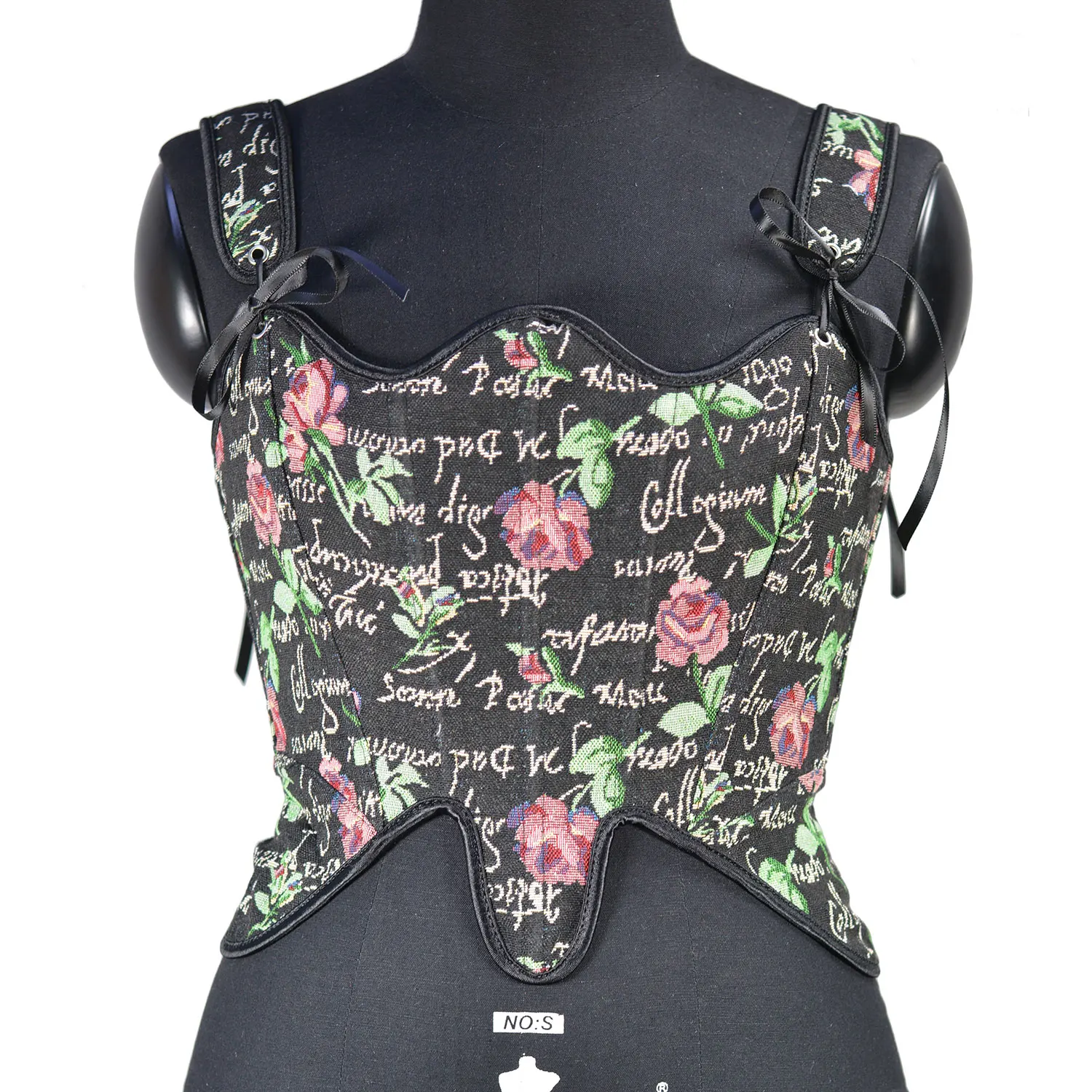 

Women Sexy Vintage Corset Camisole Vintage Sleeveless Flower Lacing Bandage Slim Fit Tops Bustiers for Party Club