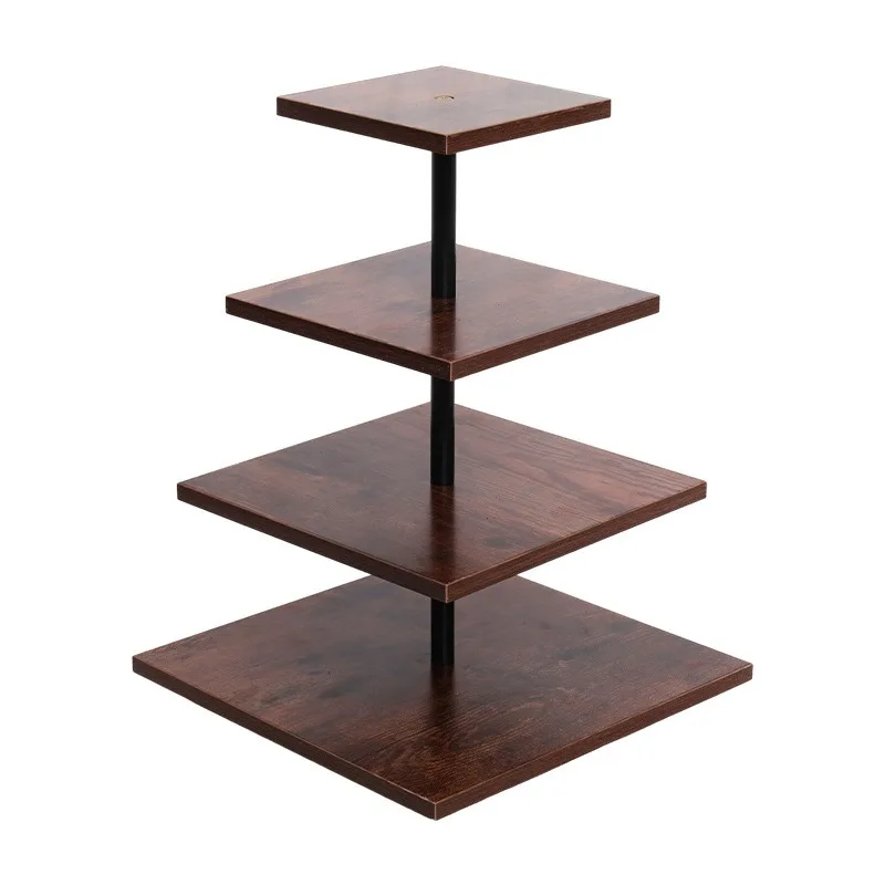 360° Rotating Wooden Cake Stand – Multi-Layer Dessert Display for Afternoon Tea, Party & Holiday Decor