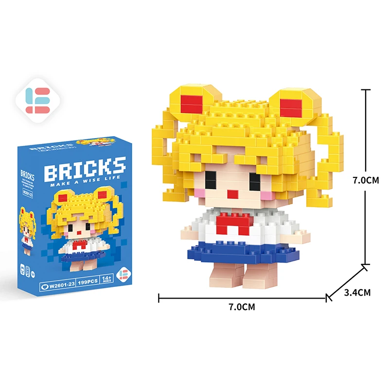 Disney  Building Blocks Anime Figures Stitch LinaBell Princess Cartoon Figrues Bricks Children's Assembly Toys Model wholesale