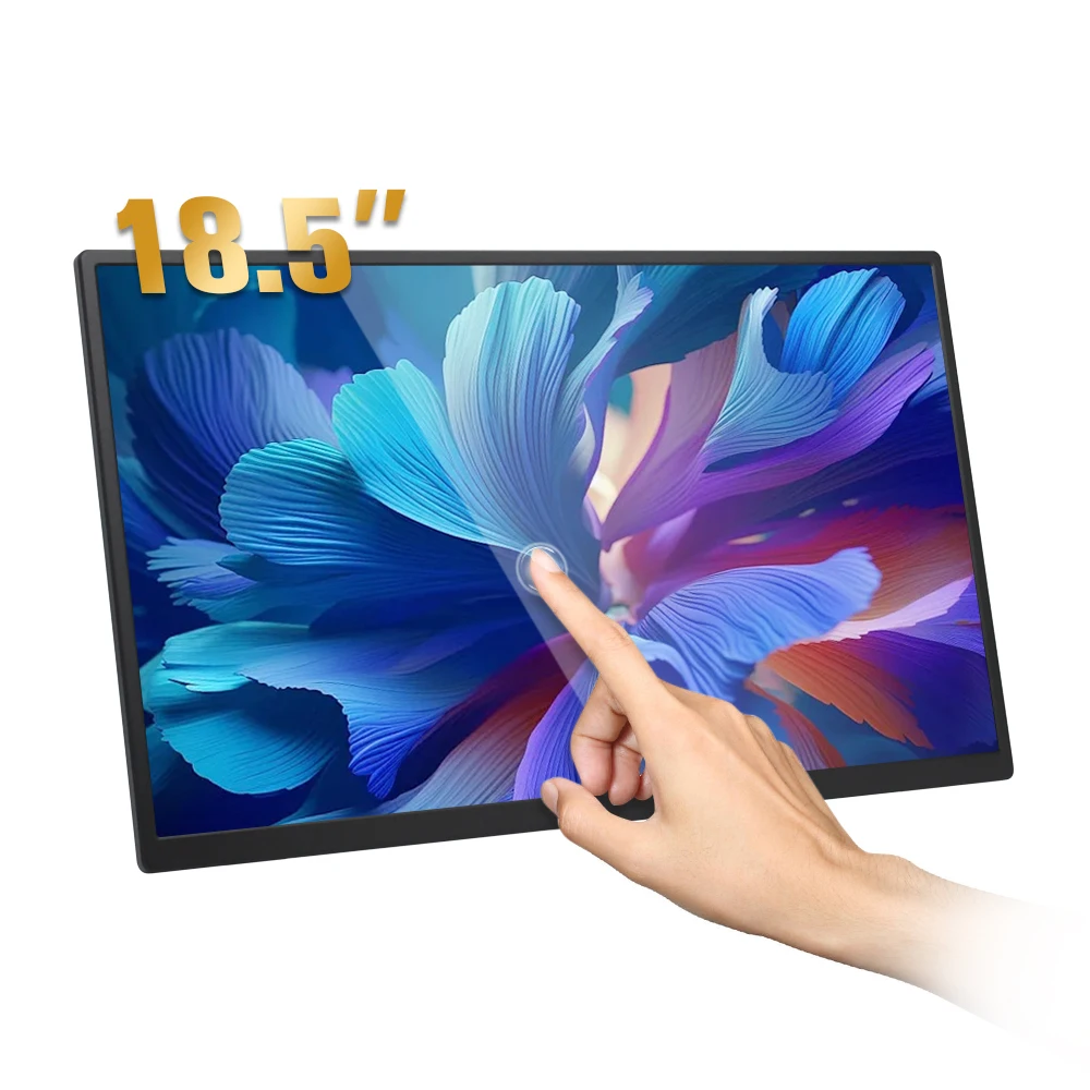 18,5 Zoll tragbarer Touchscreen-Monitor mit 100% sRGB IPS Widescreen und Type-C-Anschluss für Gaming, Reisen, Steam Deck, Laptop, Switch, PS4/PS5