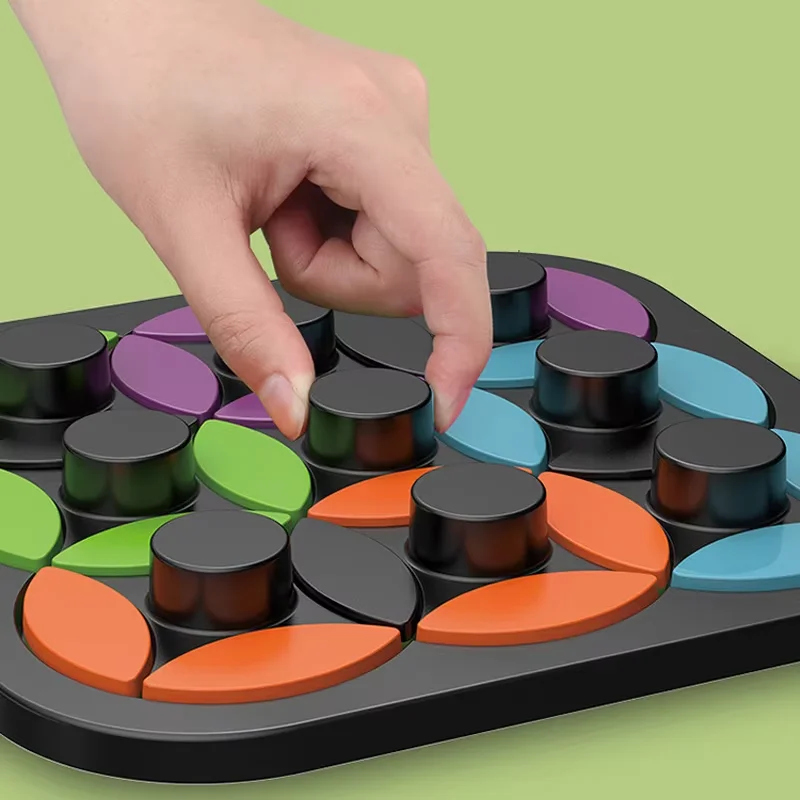 회전 퍼즐 게임, 어린이 논리적 사고 훈련 회전 퍼즐 체스 게임 3D 직소 퍼즐 두뇌 자극 교육용 장난감