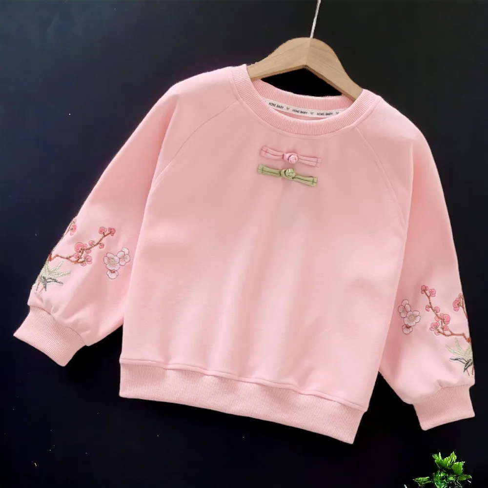 Kids Flower Sweatshirts for Girl Tops Teens School Baby Outfits Lolita Long Sleeve Shirts Children Clothes 5 7 9 10 11 13 Years