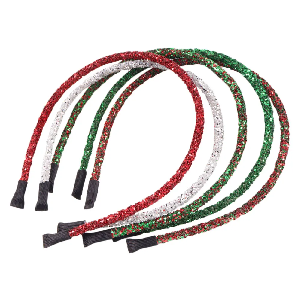 

5 шт., праздничные ленты для волос, обручи для волос премиум-класса на рождественскую тематику, прочный реквизит для вечеринки, креативный головной убор, рождественский декор, костюм