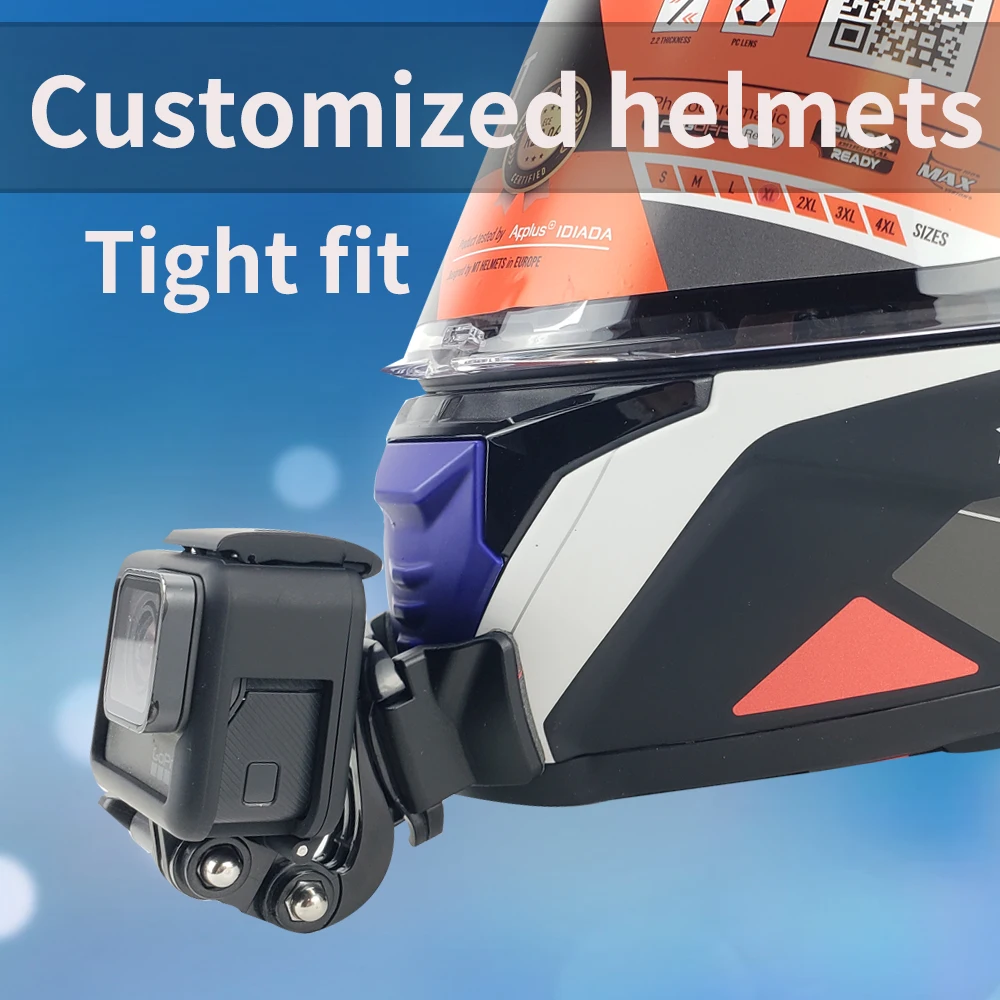 TUYU CamSteer Spanish MT Thunder 4 3SV ATOM Customized Full Face Motorcycle Helmet Chin Mount for GoPro Insta360 Accessories