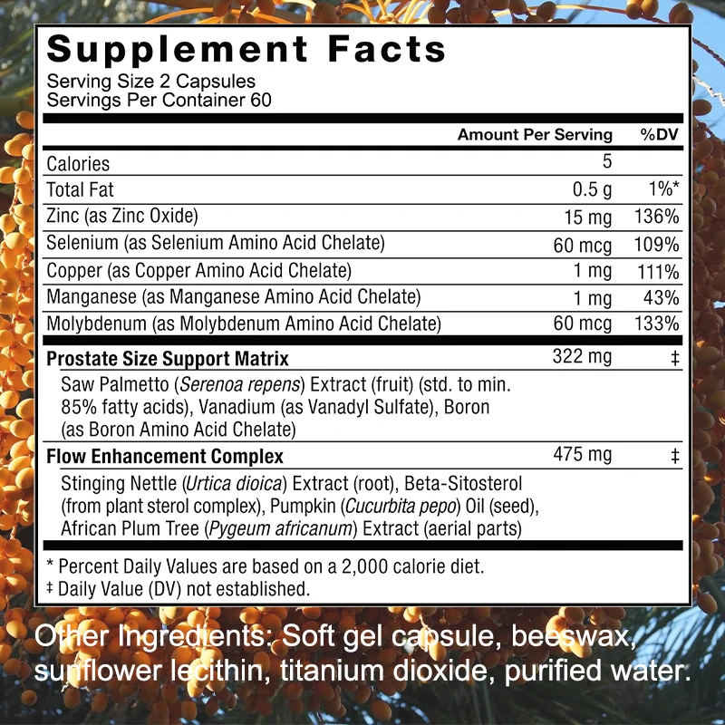 Advanced Saw Palmetto for Women and Men Hair Growth and Urinary Support - Powerful Herbal Saw Palmetto Supplement