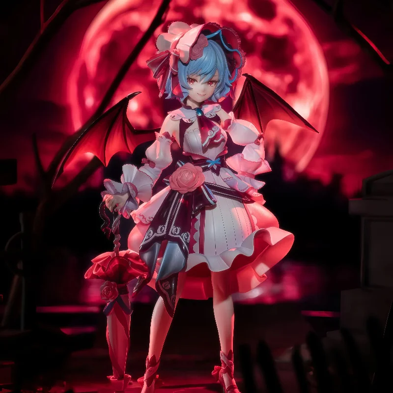 

New 28cm Touhou Project Remilia Scarlet Anime Gk Trendy Play Model Ornament Collectible Figure Dress Girl Model Toy Fans