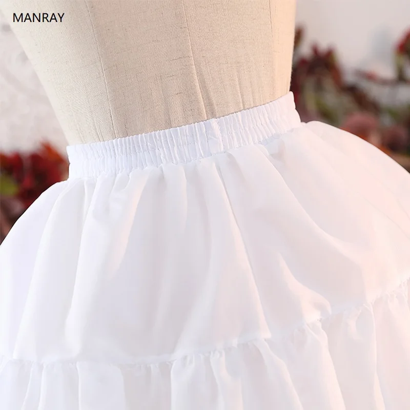 MANRAY Black/White Lolita Underskirt Kawaii Women Wedding Dress Skirt Support Cosplay Petticoat Preppy Style Cute Ruffle Fashion