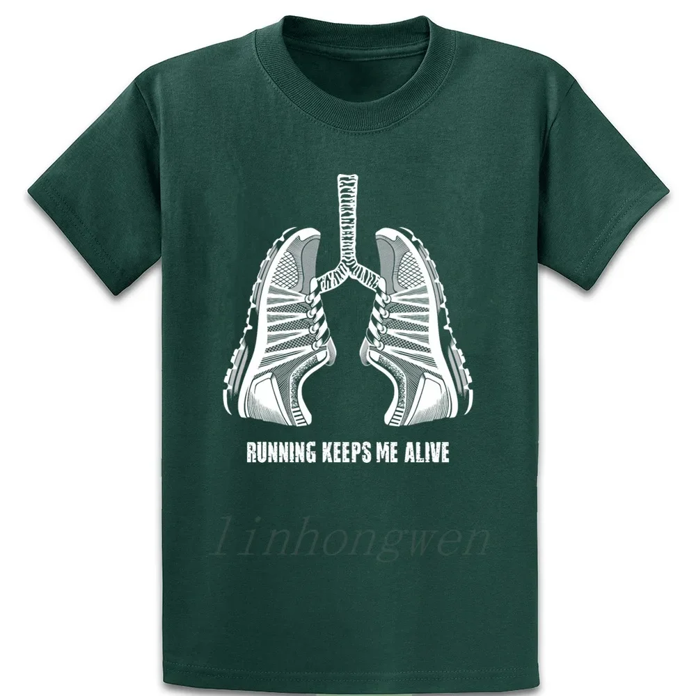 Running Keeps Me Alive T Shirt New Fashion Designs Outfit Summer Style Round Neck Tee Shirt Pictures ShirtCotton T-Shirt