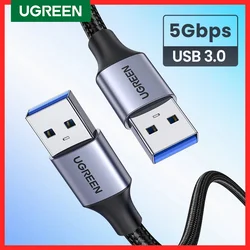 Ugreen USB to USB Extension Cable USB 2.0 3.0 Cable Male to Male USB Extender For Hard Disk Xiaomi TV Box USB Extension Cord