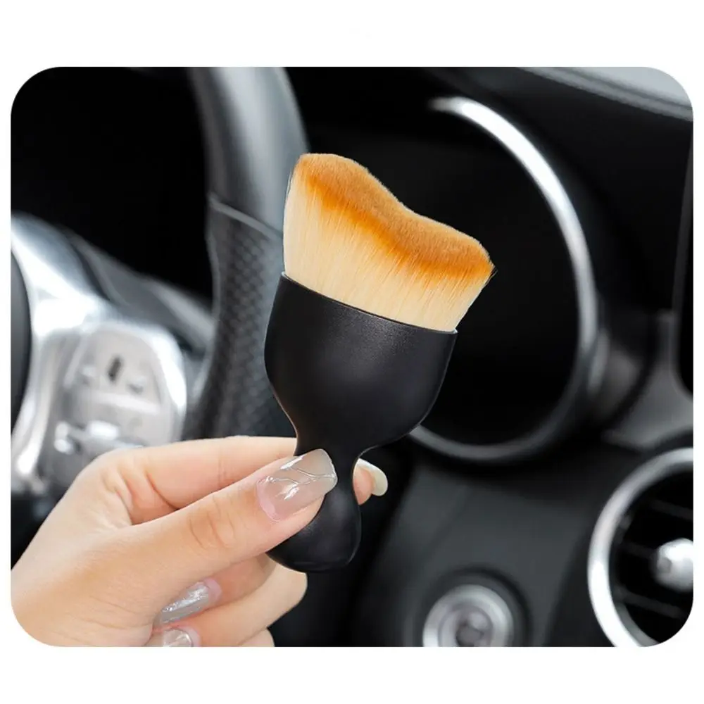 New Car Interior Cleaning Brush Ultra Soft Curved Design Car Detailing Brush Cleaning Tools Car Gap Dust Sweeping Soft Brush