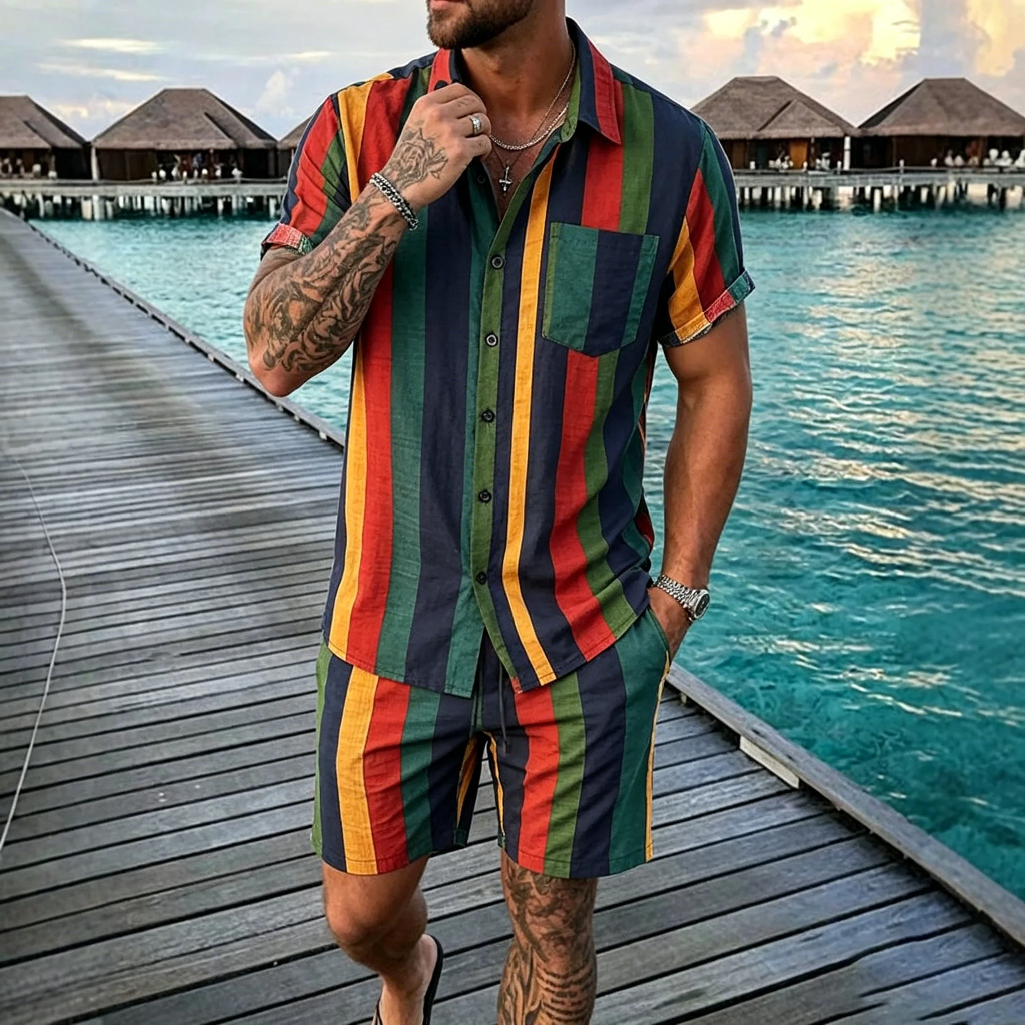 Completo Estivo da Uomo 2 Pezz - Beach Shirt Hawaiian recensione e prezzo