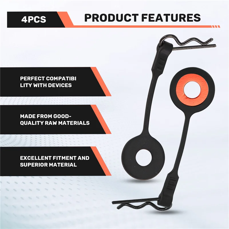 AS96-4Pcs Rubber+Metal Car Body Clip Shell Fixed Buckle Lock For 1/8 1/10 RC Car Traxxas TRX4 UDR AXIAL SCX10 Arrma