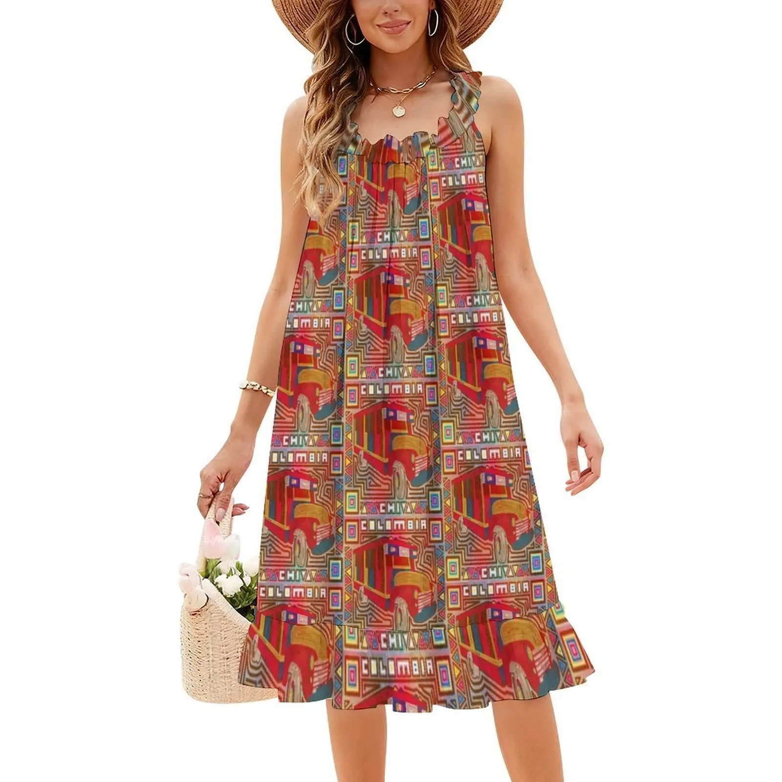 فستان الهيب هوب النسائي الكولومبي Chiva ملابس الشارع الشهير جرافيك طباعة ملابس النادي كولومبيا فستان الماعز Chivacolombian رائع للفتيات #4