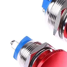 1PC Waterproof IP65 SPST (ON)-Off 1NO 3A 250V With Screw Terminal 16/19/22MM Momentary Metal Mushroom Head Push Button Switch