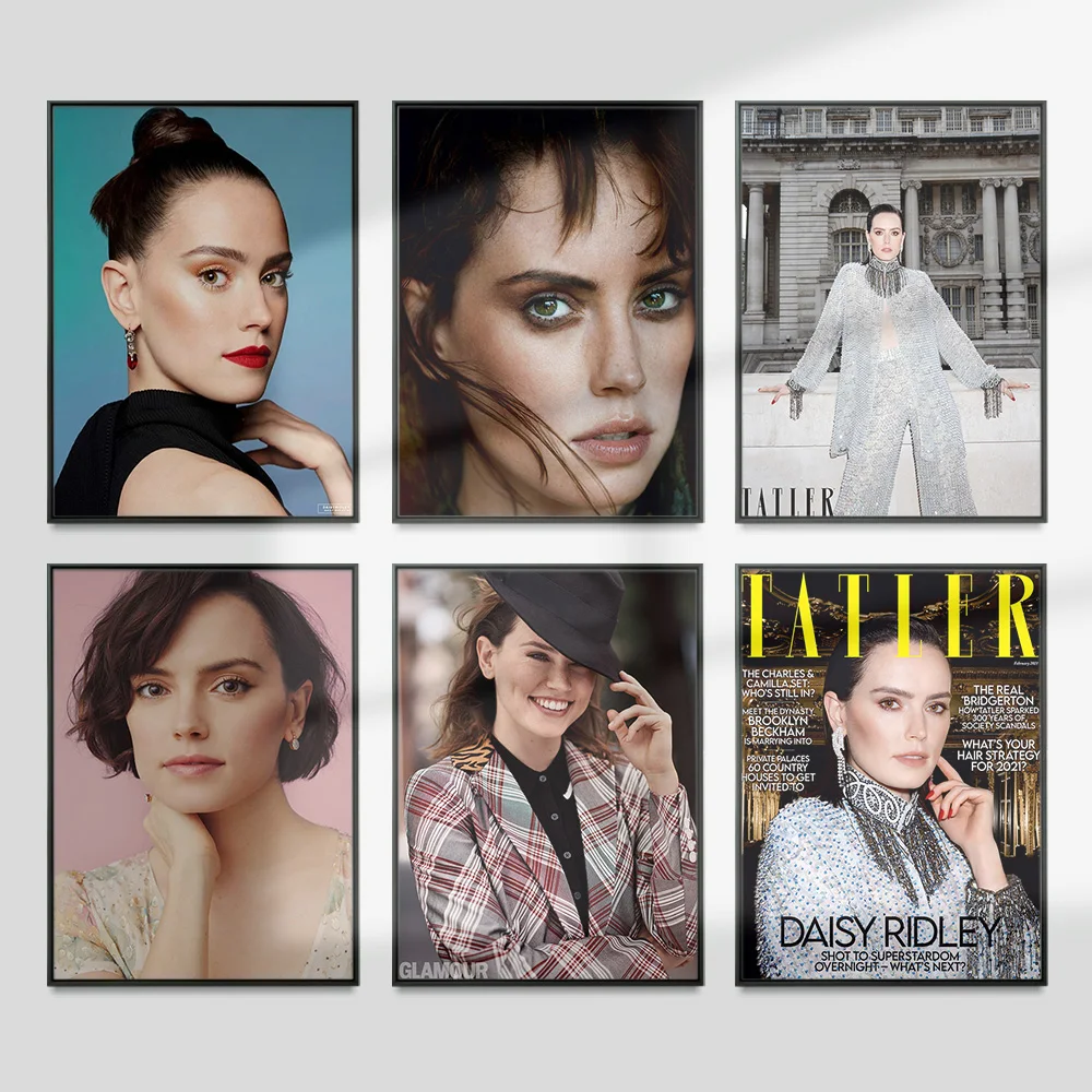 Daisy Ridley Popular Actress Art Print Poster Star Photo Fashion Wall Stickers Decor Canvas Painting