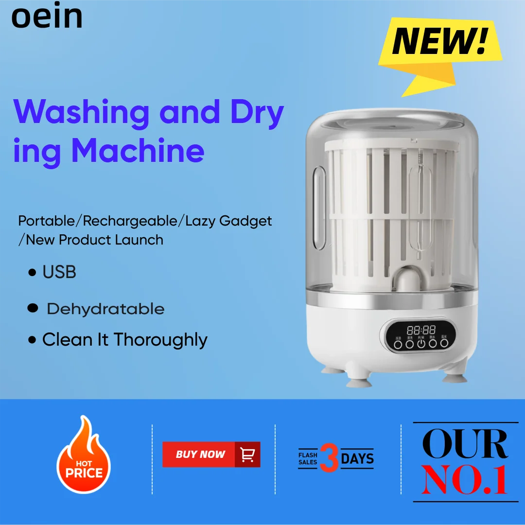 

2025 Student Dormitory Lazy Washing Machine Underwear Washing Machine Portable Charging Dehydrated Washing Machine