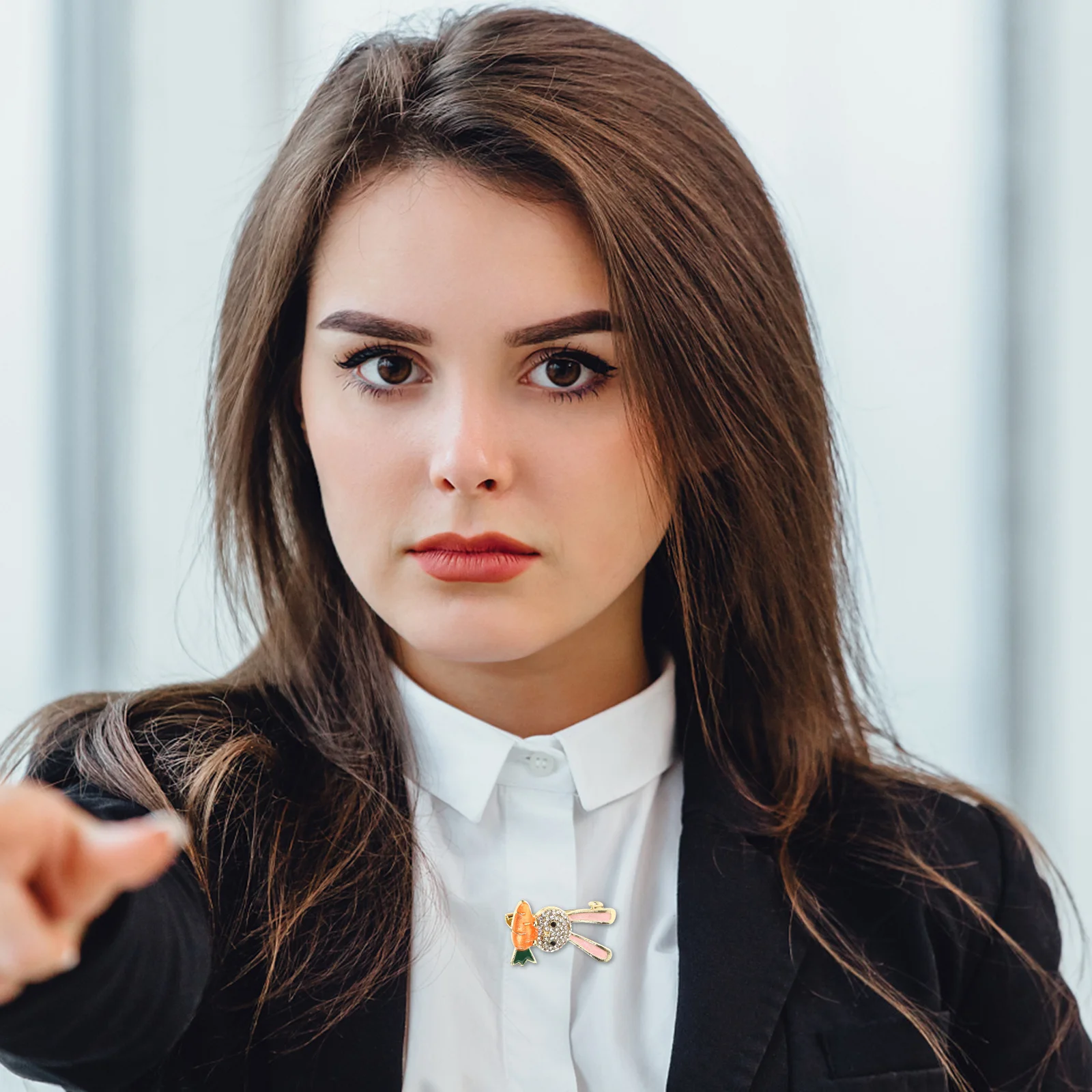 

2Pcs Rabbit Brooch Premium Alloy Creative Lapel Pin for Clothes Hat Suit Backpack Decoration Women Accessories