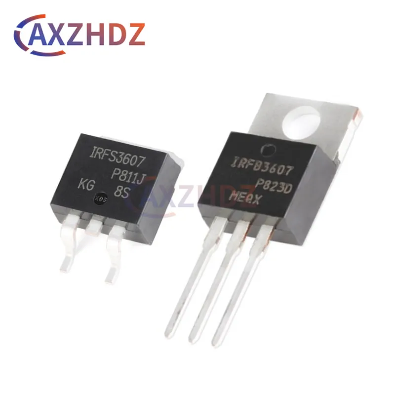 10PCS IRFB3607PBF TO-220 IRFS3607TRLPBF TO-263 IRFB3607 IRFS3607 D2PAK DIP SMD 75V 80A 140W N-Channel Power MOSFET Transistor