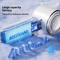 Semiconductor Refrigeration Mini Handheld Fan 100 Speed Infinitely High-speed Hanging Neck Fan LED Display Low Noise
